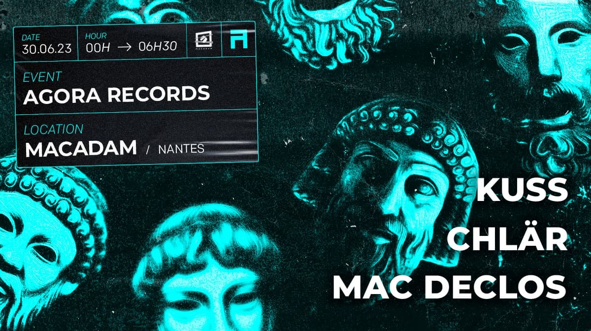 Agora Macadam with Chlär, Mac Declos, KUSS - poster