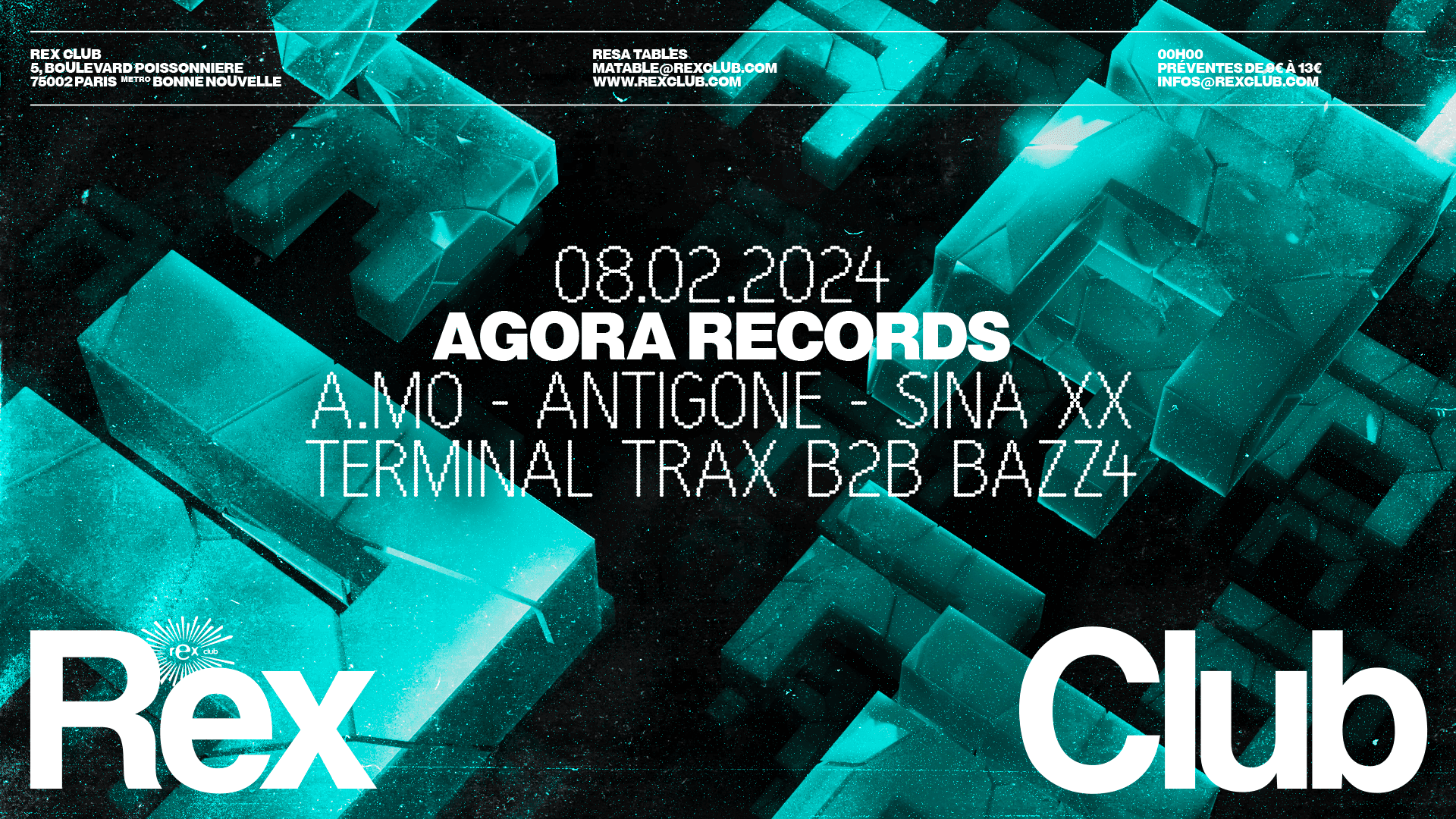 Agora Records: A.mo, Antigone, Sina XX, Terminal Trax b2b Bazz4 - poster