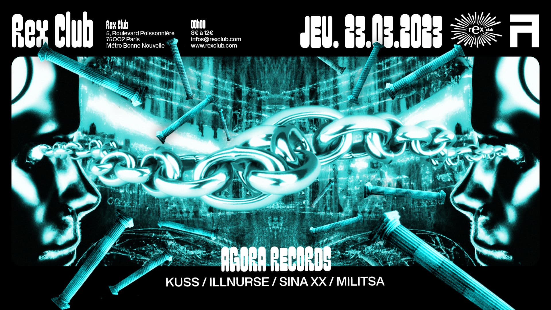 Agora Records: KUSS, Illnurse, Sina XX, Militsa - poster